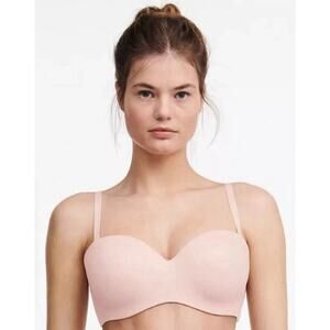 Chantelle Norah Comfort Strapless Convertible Bra Nude Rose New Size 32E B2484